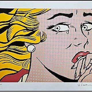 Roy Lichtenstein, Crying, lithograph, 1980s
