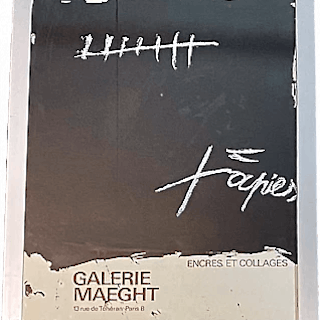 Antoni Tàpies, Encres et collages, lithography poster for exhibition