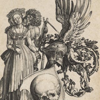 Hieronymus Wierix. Das Wappen mit dem Totenkopf. …