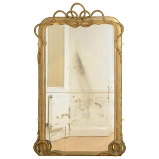 Victorian Giltwood Leaner or Wall Mirror H205cm