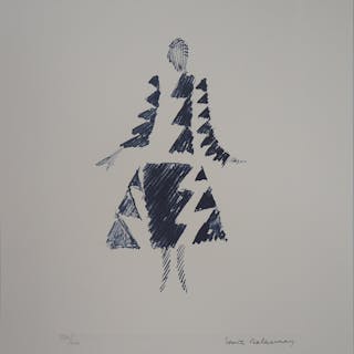 Sonia DELAUNAY (d’après) : Robe rythmes-triangles - Lithographie Originale