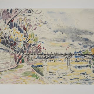 Paul Signac - Paris: The Passerelle des Arts seen from the Quays of