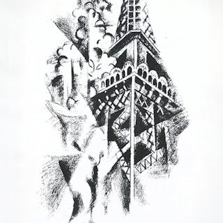 ROBERT & SONIA DELAUNAY - Tour Eiffel - Tour et la femme - Lithographie