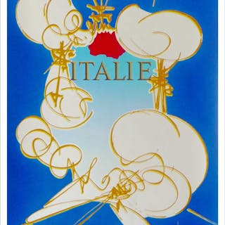 Georges MATHIEU - Air France ITALY, 1968 - Original poster