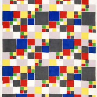 Sonia Delaunay - Polychrome de carrés - Sérigraphie