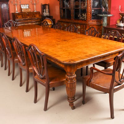 Antique Pollard Oak Victorian Extending Dining Table 12 Antique Pollard Oak Victorian Extending Dining Table 12
