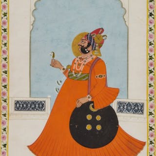 A Portrait of Maharana Bhim Singh of Jodhpur, Rajasthan, North India