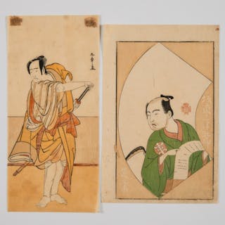 Katsukawa Shuncho (active 1780-1801), Two Woodblock Prints -