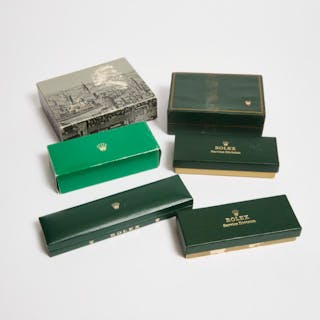 Six Various Empty Rolex Boxes -